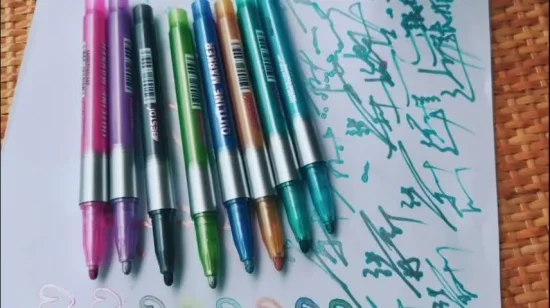 Контурная ручка-маркер для DIY-карты, плаката, двойной линии, цветная флэш-ручка, подарок