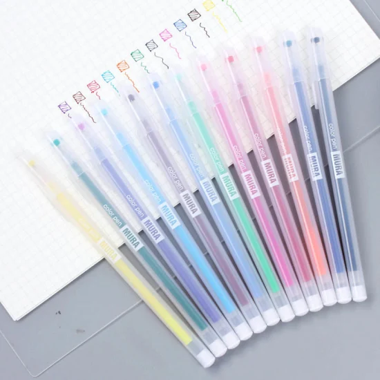 Студенческая гелевая ручка цвета Macaron, канцелярские товары, шариковая ручка 0,5 мм, черные чернила