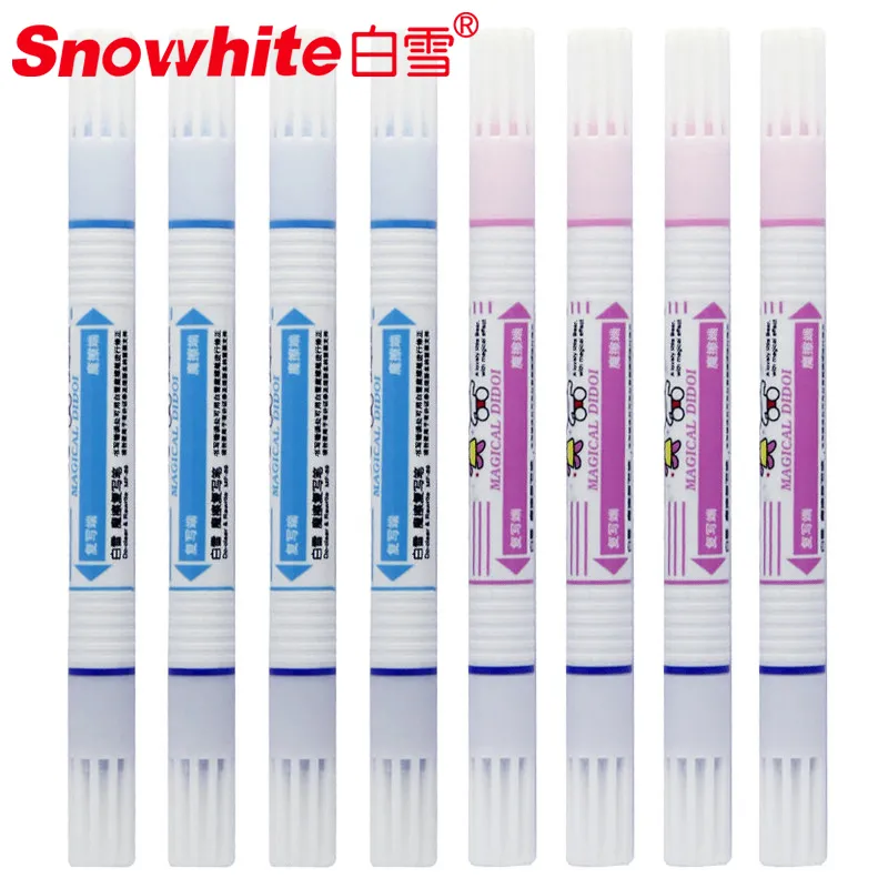 Стираемая ручка Snowhite Ink Mate Rewrite Fineliner, тонкий кончик ручки, широкий наконечник Eradicator Школьные принадлежности